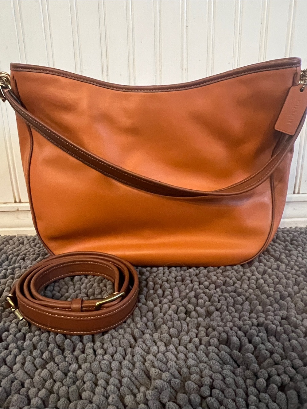 Coach Soft Tabby Hobo Leather Shoulder Bag in Burnt Sienna